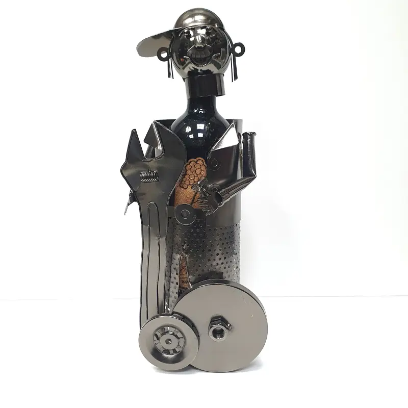 Mecanic auto, suport din metal pentru sticla, 15x33 cm